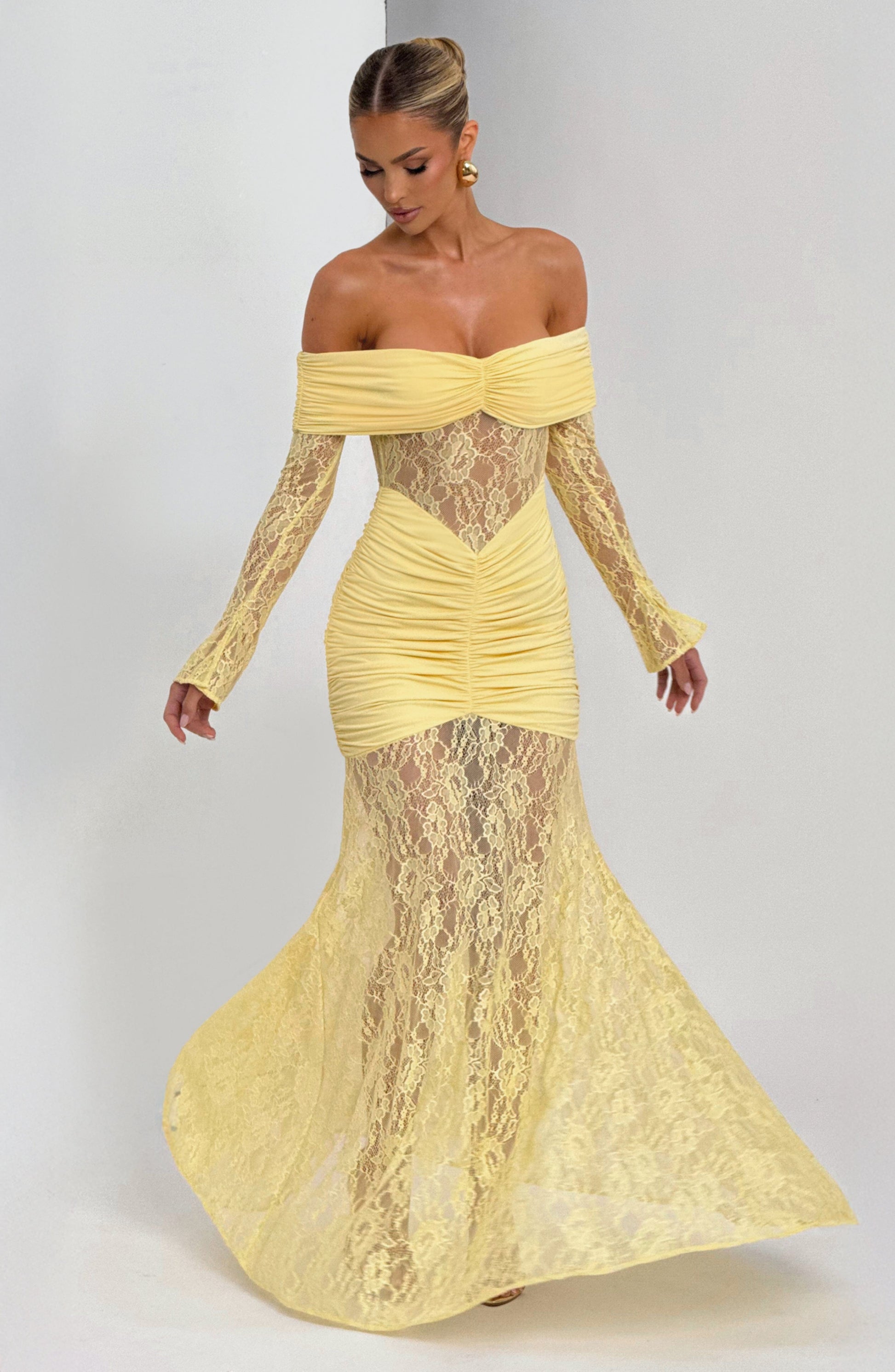 Sauline Maxi Dress - Lemon Dress Babyboo Fashion Premium Exclusive Design