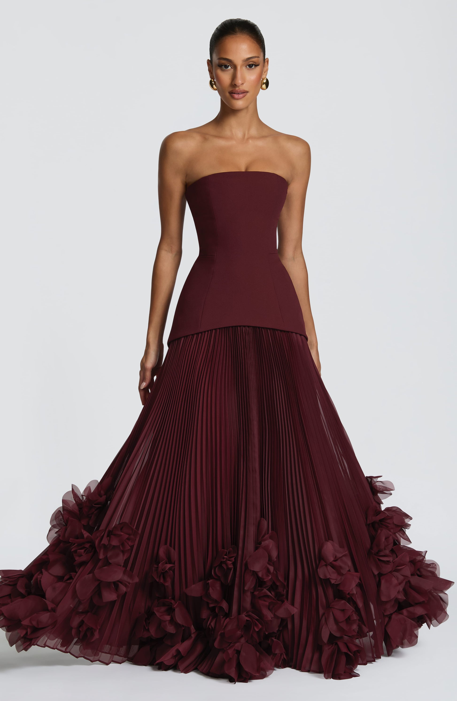 Seraphina Gown - Cherry Lacquer Dress Babyboo Fashion Premium Exclusive Design